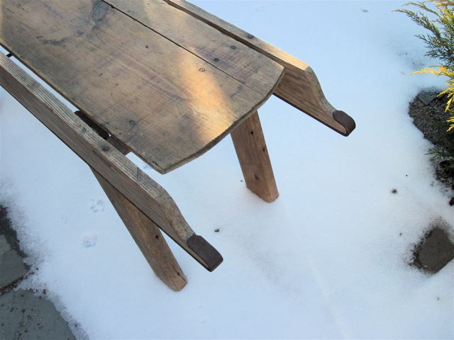 Oak & Pine Sled Coffee Table