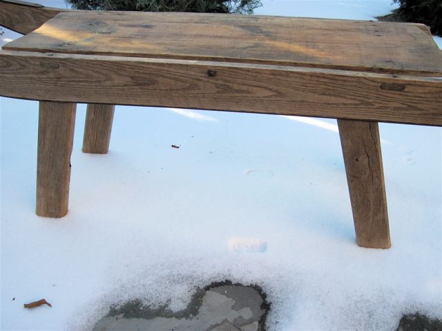 Oak & Pine Sled Coffee Table