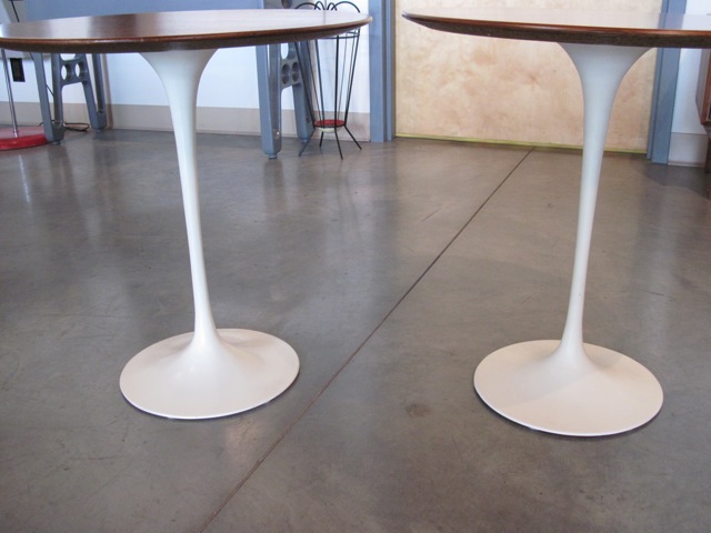 Eero Saarinen Matched Pair Wood Tulip Tables