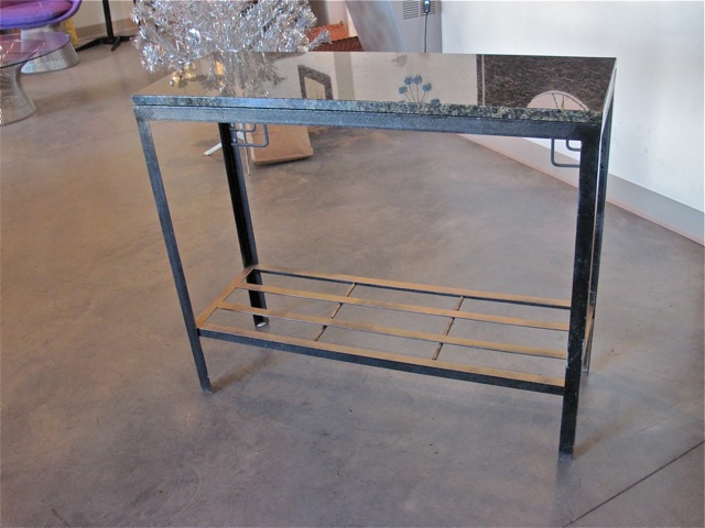 Art Deco Metal & Granite Console