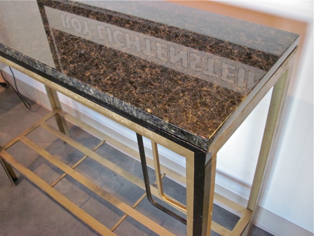 Art Deco Metal & Granite Console