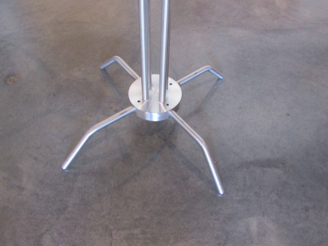 Brush Steel & Glass Spider Table