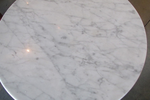 Italian Marble & Chrome End Tables