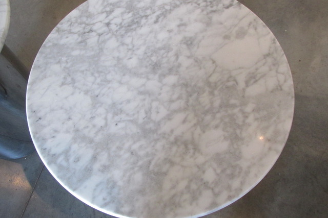 Italian Marble & Chrome End Tables