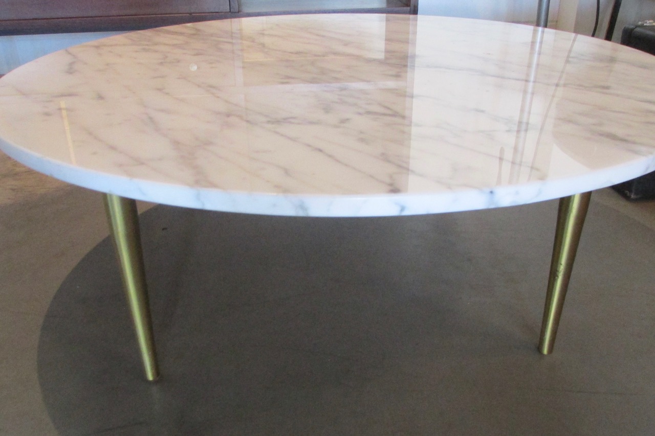 Edward Wormley Marble & Brass Coffee Table