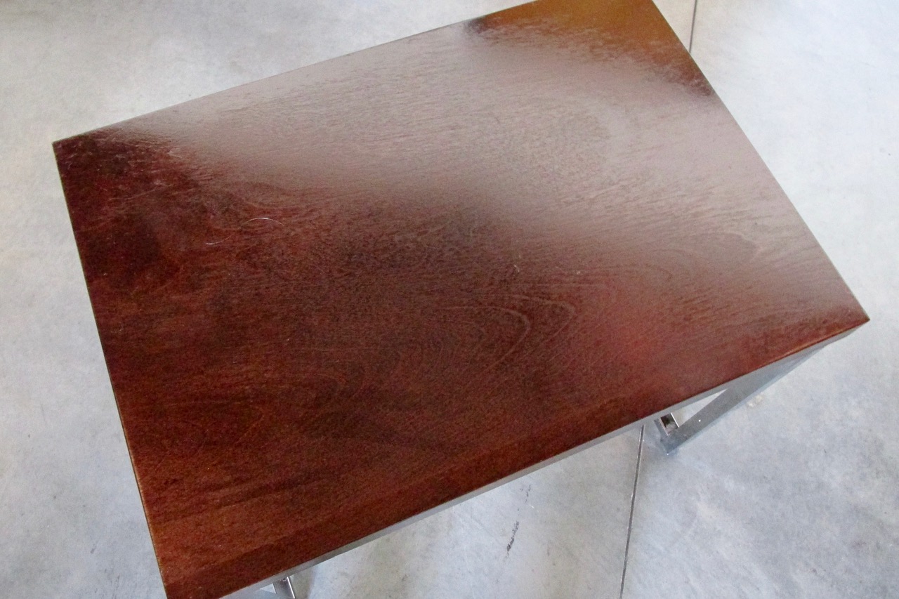 Danish Walnut & Chrome End Tables
