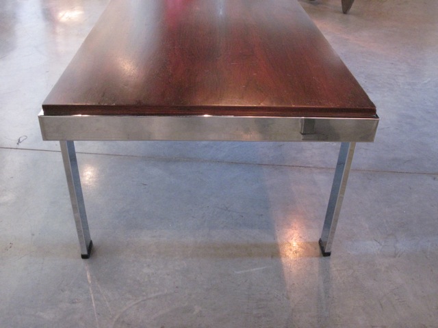 Milo Baughman Rosewood & Chrome Coffee Table